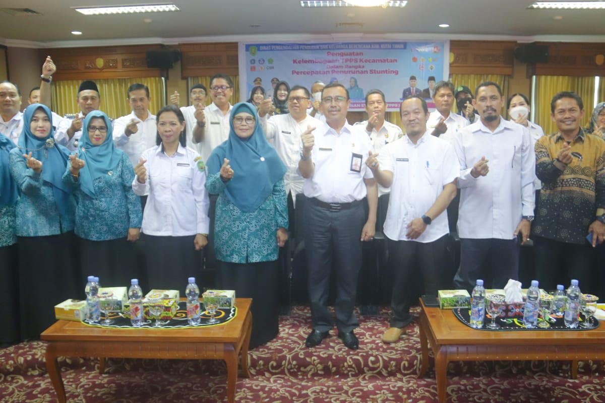 Tim Percepatan PenurunanStunting (TPPS) Kabupaten Kutai Timur (Kutim) menggelar rapat koordinasi dengan 18 kecamatan